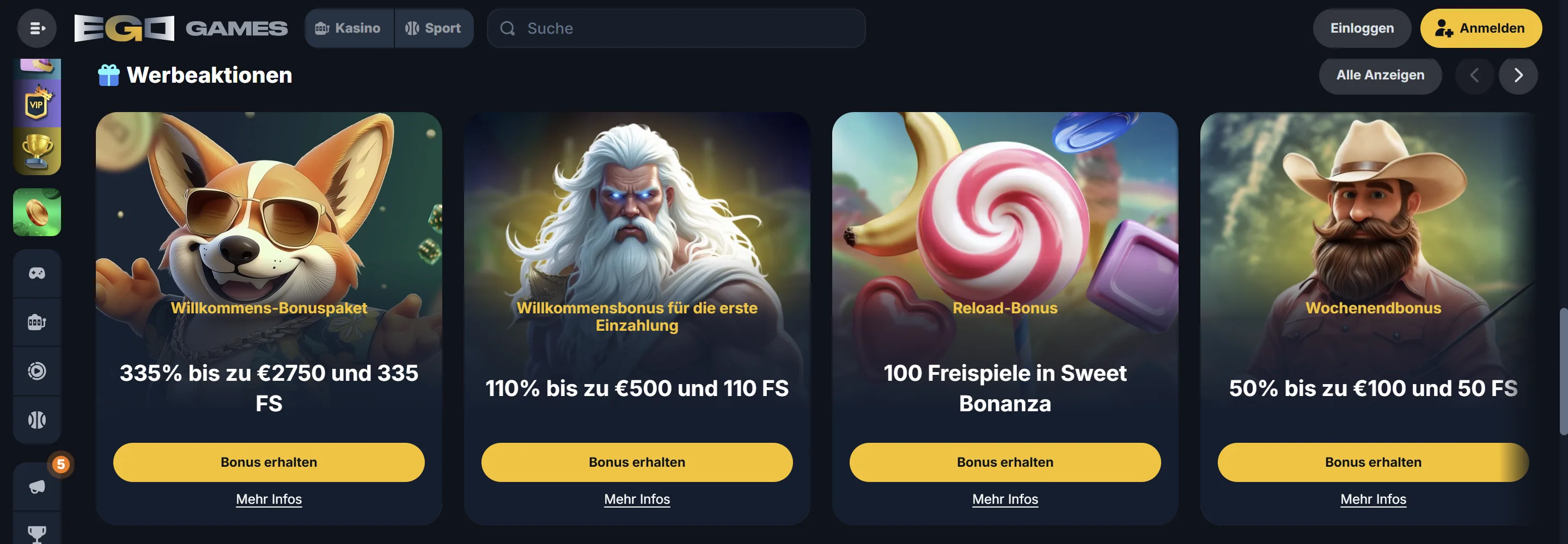Egogames Casino Bonus